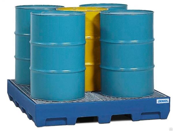 Сточный поддон 225 л из полиэтилена под 5 х 205 л бочек